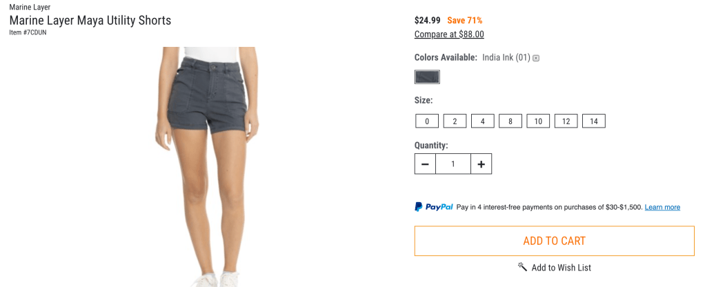 Marine Layer Maya Utility Shorts
$24.99