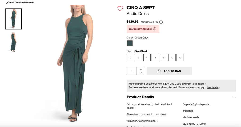 CINQ A SEPT
Andie Dress

$129.99