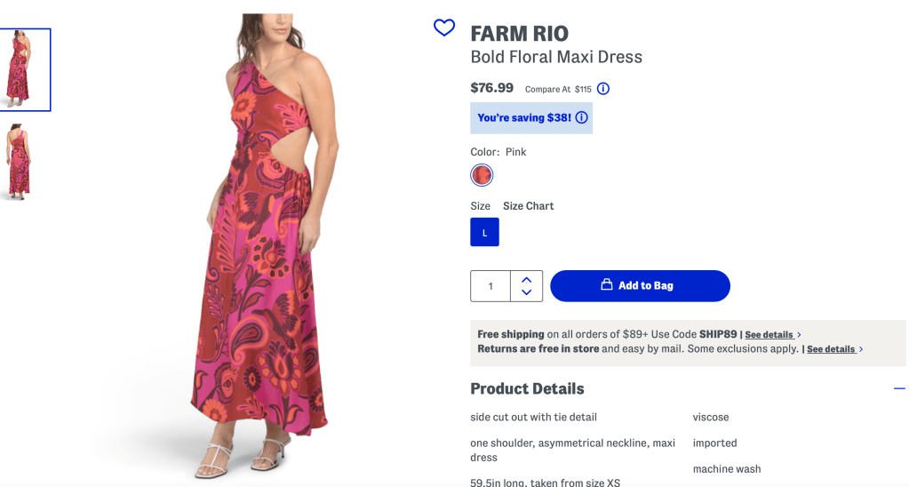 FARM RIO
Bold Floral Maxi Dress

$76.99  