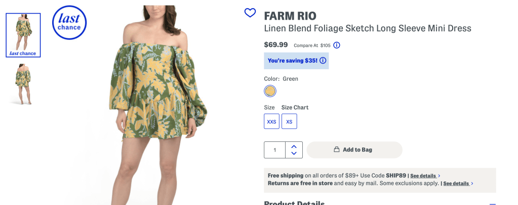FARM RIO
Linen Blend Foliage Sketch Long Sleeve Mini Dress

$69.99  