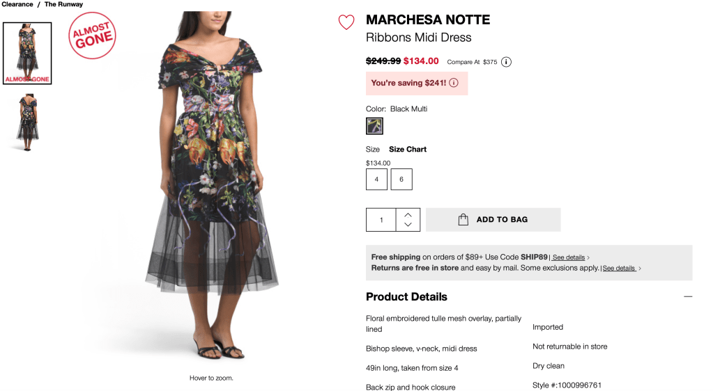 MARCHESA NOTTE
Ribbons Midi Dress

original price:$249.99 new price: $134.00