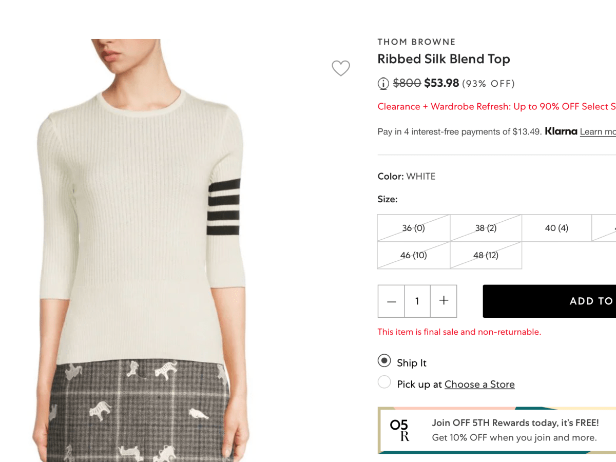 ExtraCut up to 90% OFF Clearance SaksOff5th, August 8th, 2025