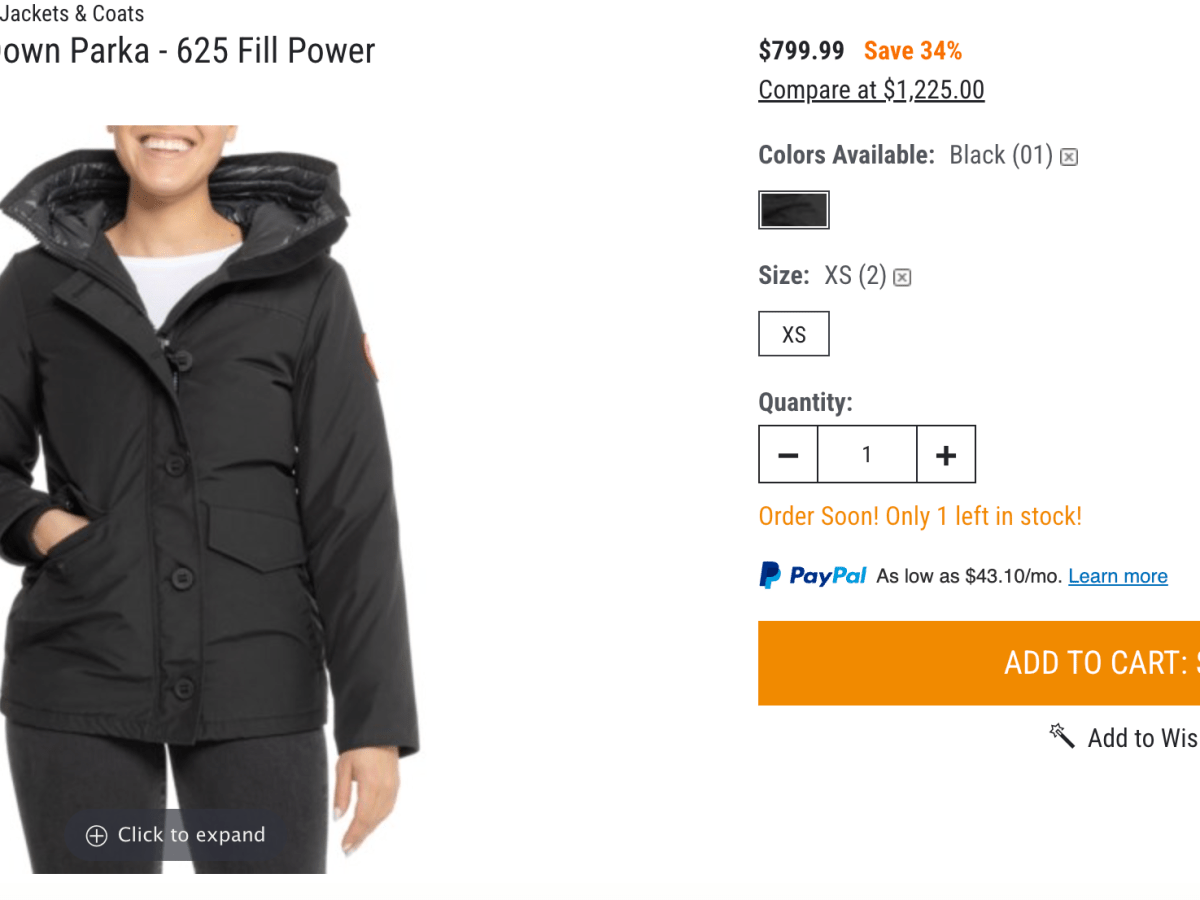 Canada Goose  Jackets on Sale At Sierra