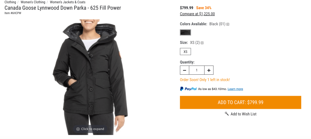 Canada Goose Lynnwood Down Parka - 625 Fill Power
$799.99 Save 34%